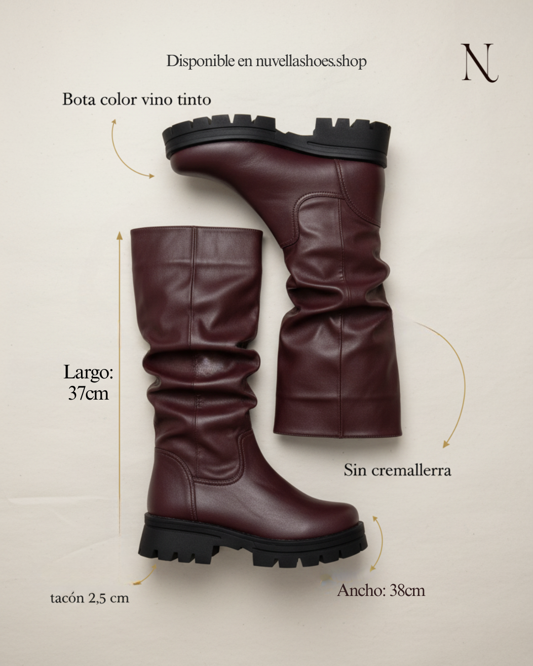 Bota Granate Vinotinto - Elegancia Atemporal